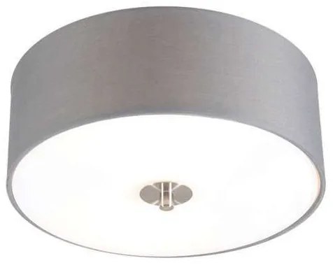 Lampada da soffitto rustica grigia 30 cm - Drum