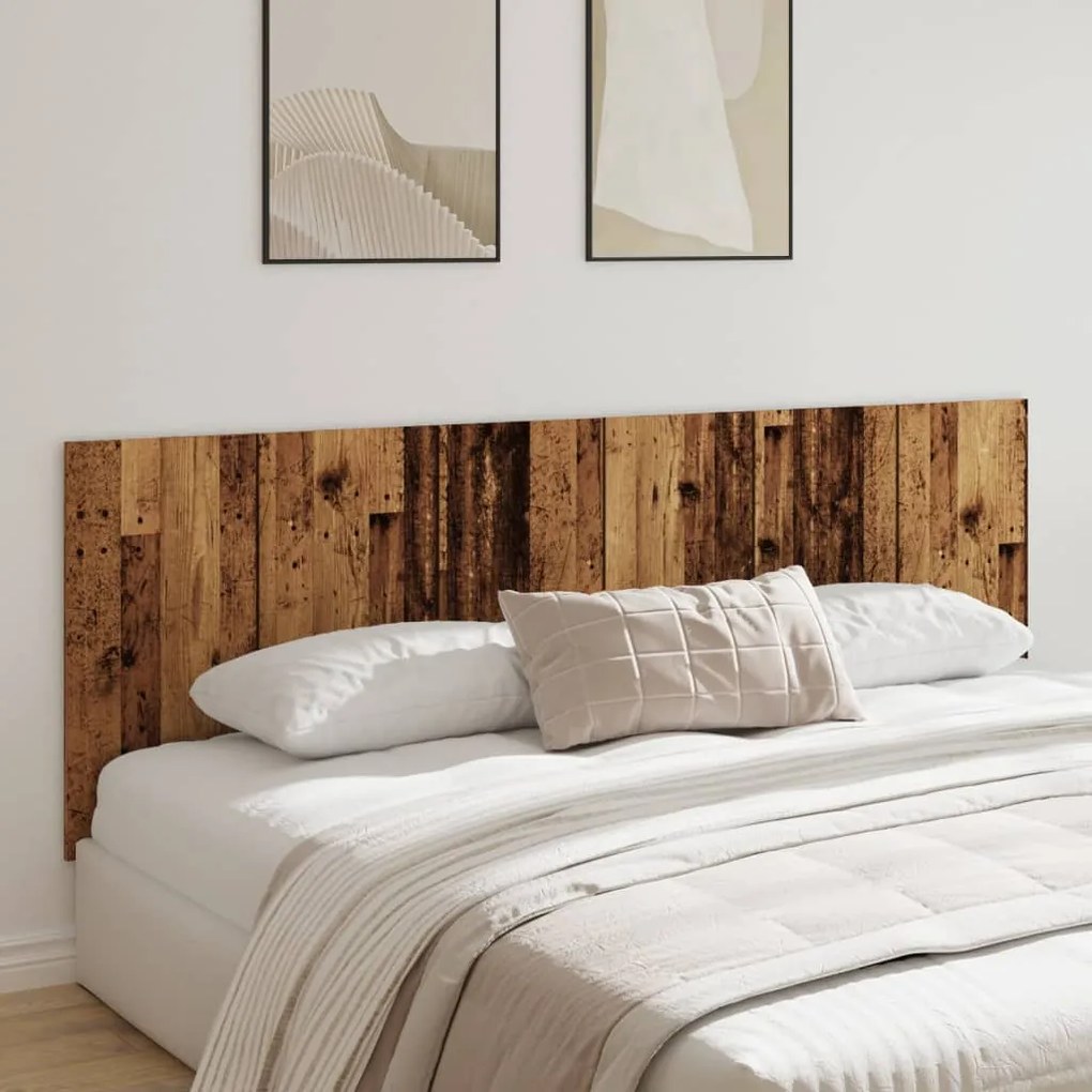 Testiera A Parete Legno Antico 240x1,5x80 Cm İn Truciolato /