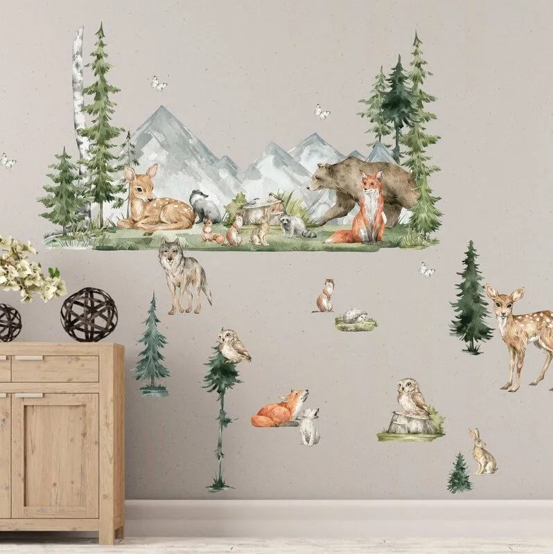 Aesivi - Forest, paesaggio della foresta con animali  | Inspio