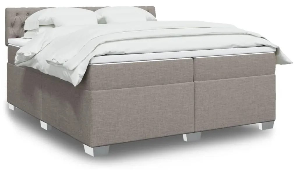 Giroletto A Molle Con Materasso Tortora 200x200 Cm İn Tessuto /