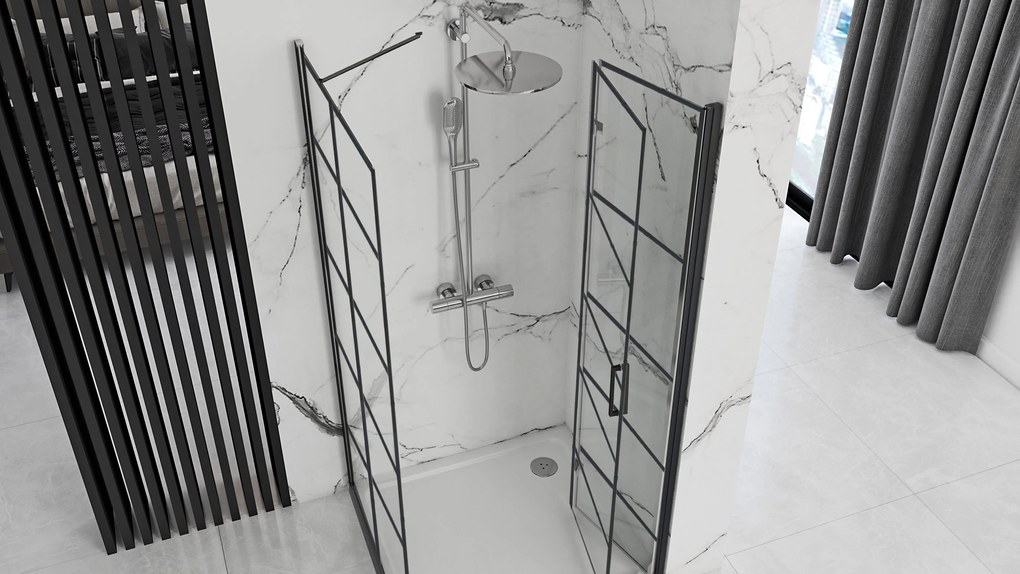 Cabina doccia Rea Molier Black 90x80