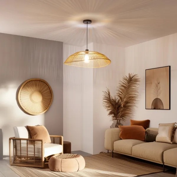 Brilagi - Lampadario LED sospeso con cavo CERIA BOHO 1xE27/40W/230V Ø 70 cm marrone