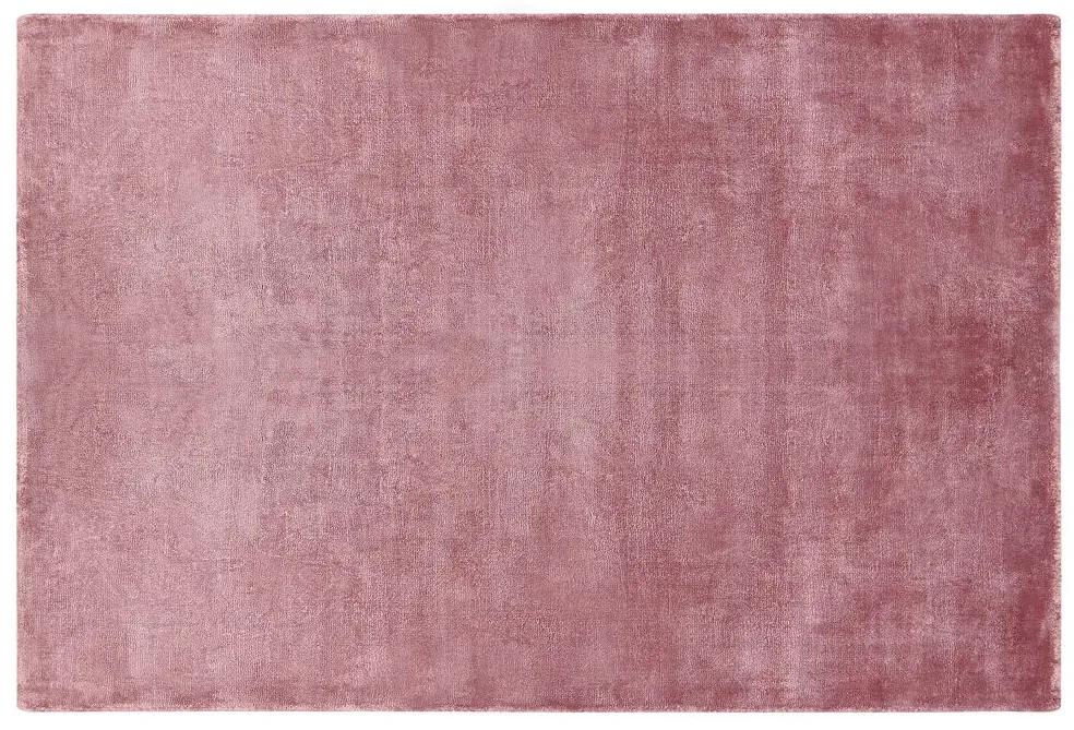 Tappeto viscosa rosa 140 x 200 cm GESI II Beliani