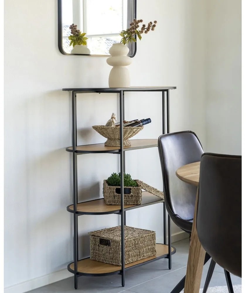 Libreria nera in rovere 36x111 cm Vita - House Nordic