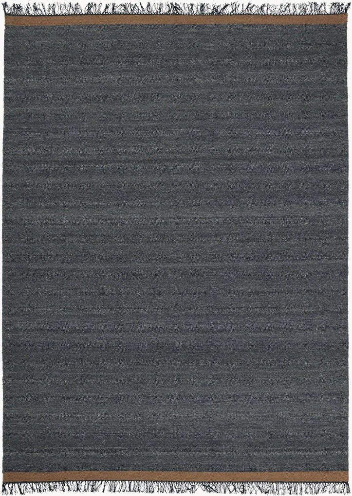 Tappeto a pelo corto in misto lana e viscosa fatto a mano Sigyn