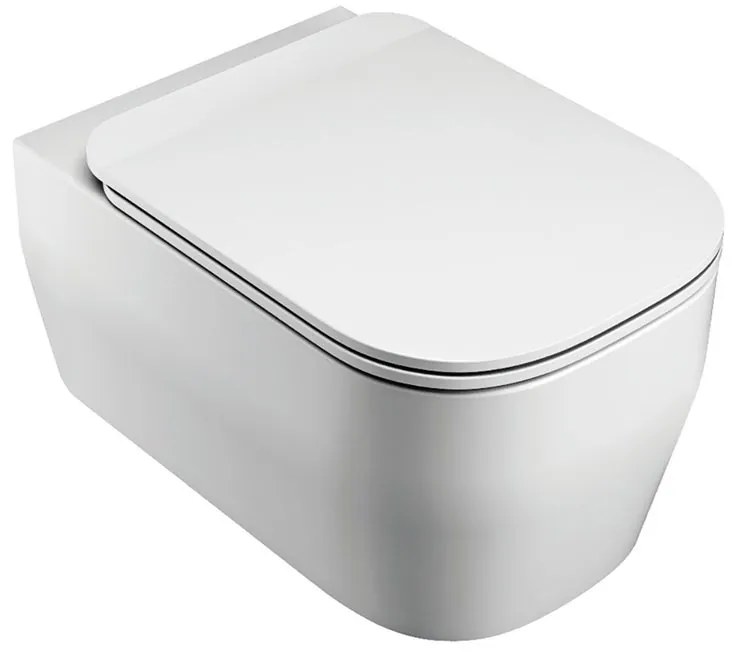 Vaso WC sospeso OLYMPIA CERAMICA tutto evo senza brida, sedile escluso P 53 x L 36 x H 42 cm bianco