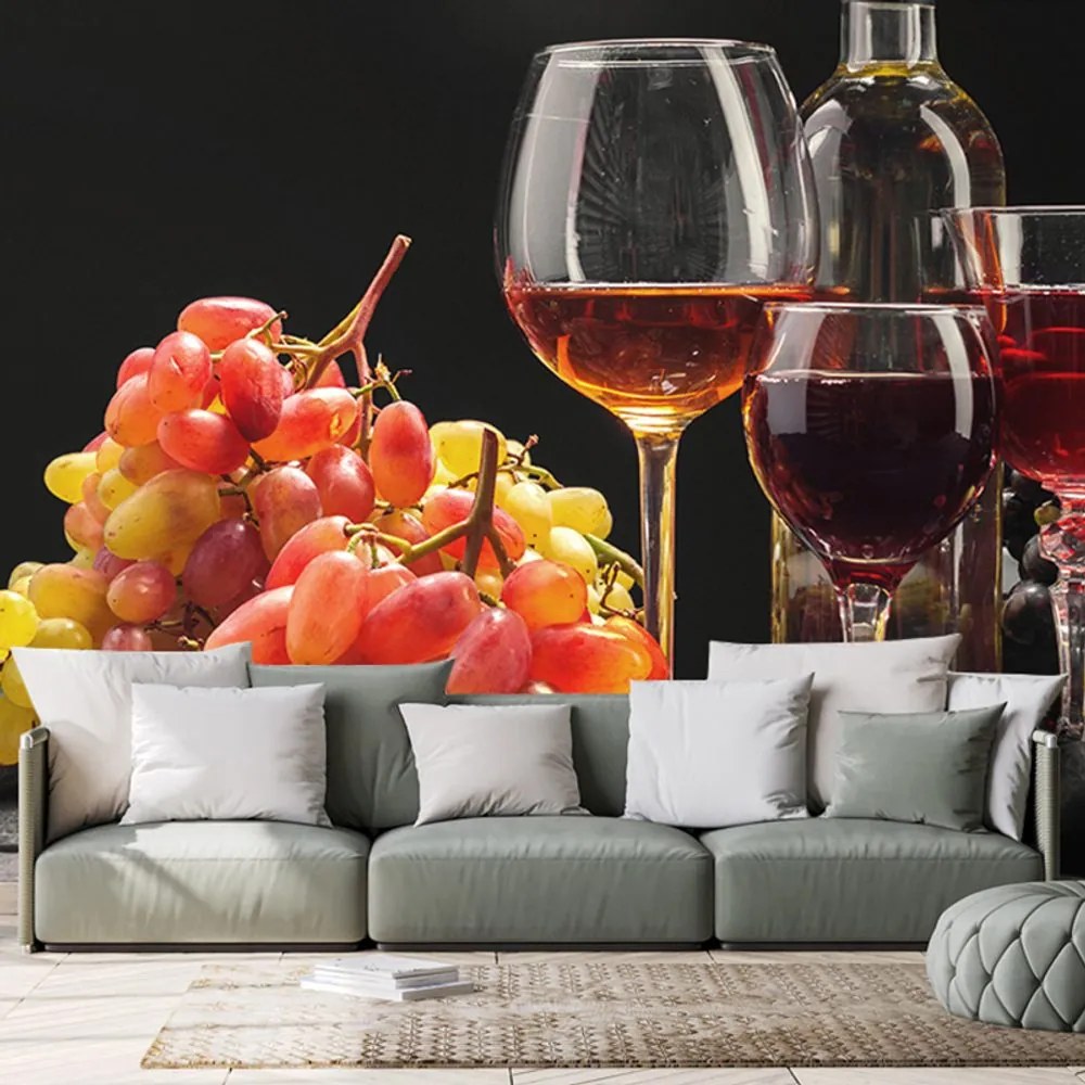 Carta da parati – Vino con uva