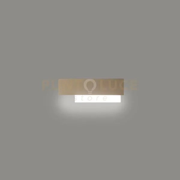 Doha a/p - applique tortora a led 3000k 1270lm 15w alluminio e meta...