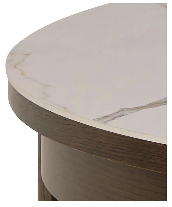 Tavolo da pranzo rotondo con piano in ceramica allungabile ø 120 cm Southampton – Actona