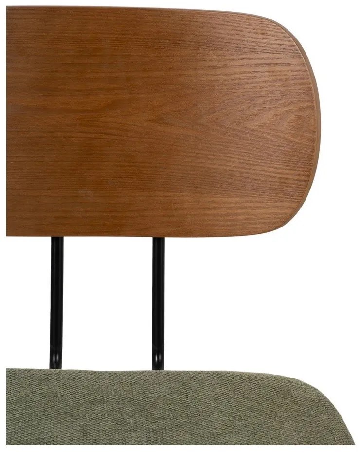 Set di 4 sedie da pranzo verdi con schienale in legno Cleo - Ixia