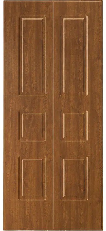 Pannello per porta blindata rivestito melamina pvc rovere e rovere cognac L 80.7  x H 210 cm, Sp 7 mm
