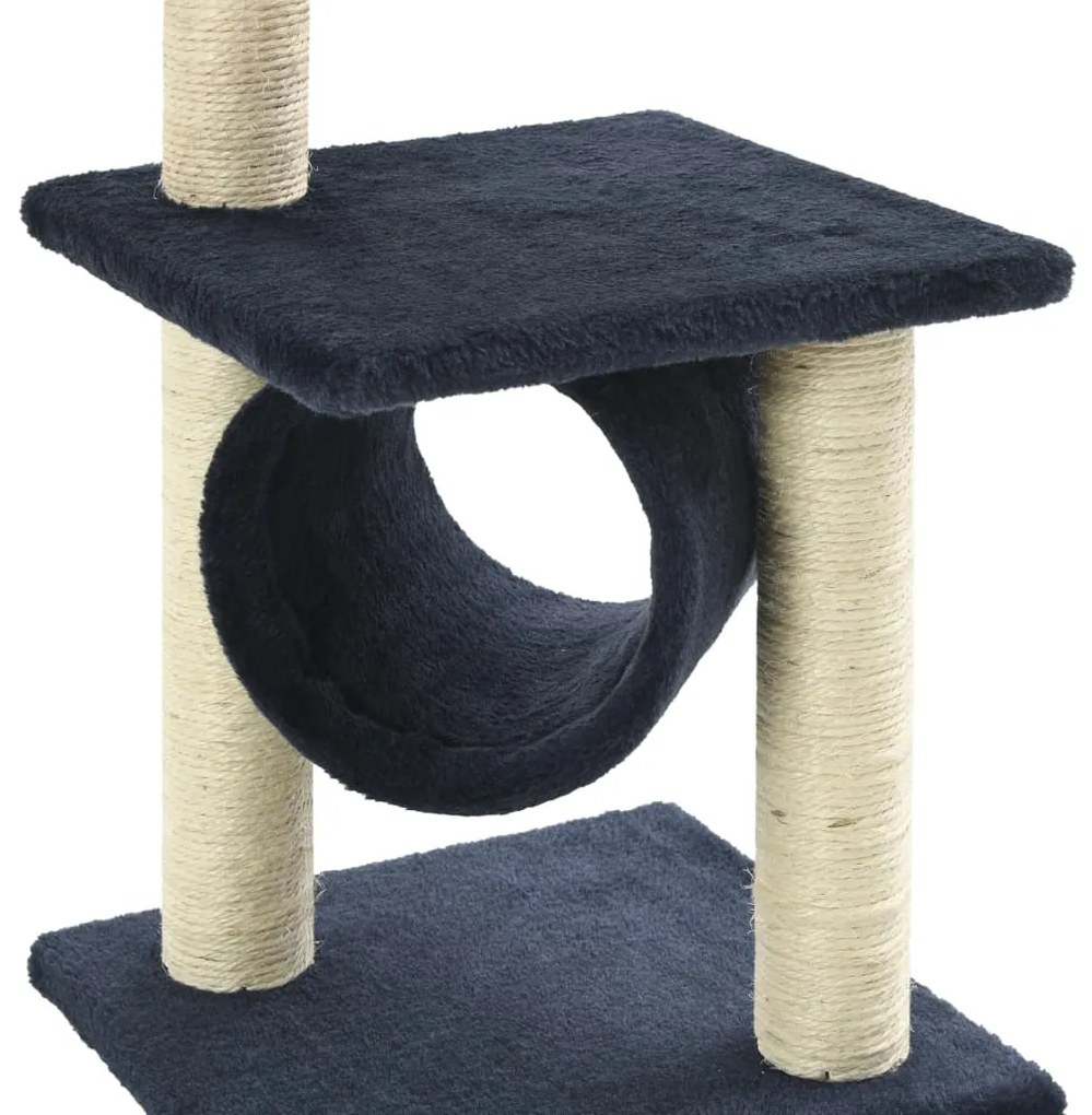 Albero per gatti con tiragraffi in sisal 65 cm blu scuro