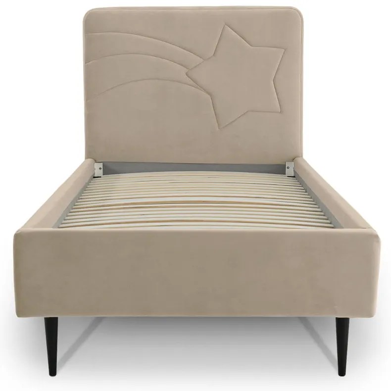 Letto per bambini beige con contenitore 120x200 cm Star - Scandic