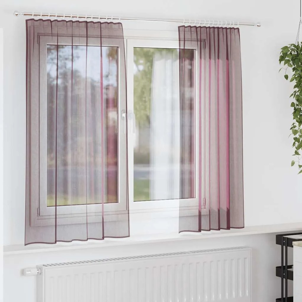 Tende İn Voile Con Passanti 2 Pz Viola 140x175 Cm /