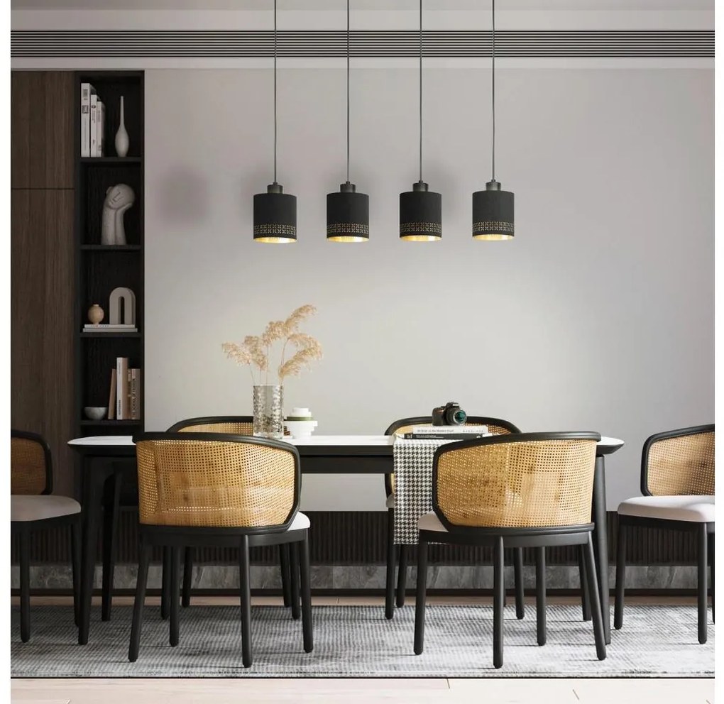 Eglo 99275 - Lampadario a sospensione con filo ESTEPERRA 4xE27/28W/230V