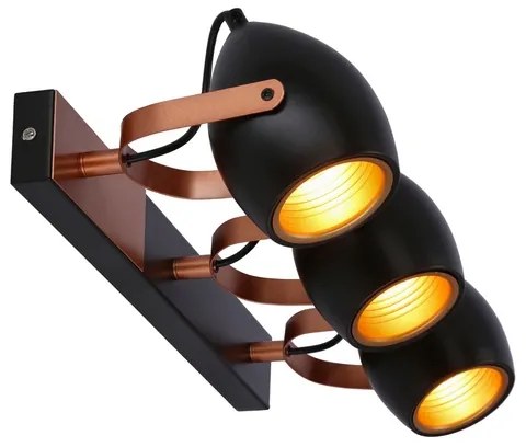 Luce Spot ANICA 3xE14/40W/230V nero/rame