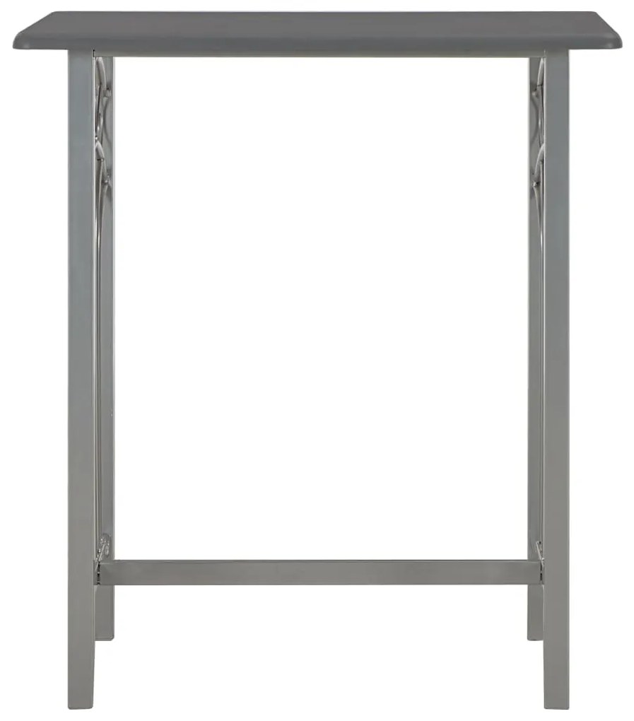 Set da bar 3 pz in legno e acciaio antracite