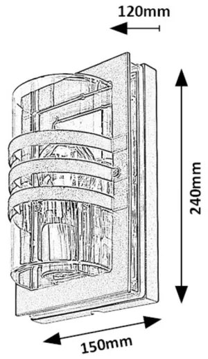 Rabalux 7244 - Lampada da parete esterna ORLOVA 1xE27/40W/230V IP44