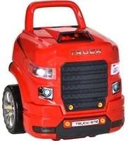 Officina Camion Giocattolo per Bambini 40x39x47 cm con 61 Accessori Rosso