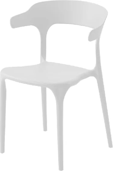 Sedia da cucina giardino con braccioli IDERIO Bianco 2 pezzi