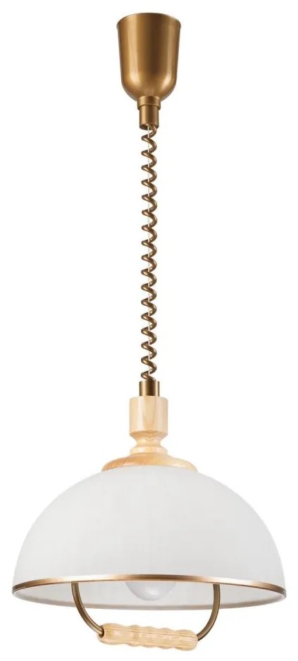Lampadario a scomparsa RAMONA 1xE27/60W/230V beige/marrone chiaro