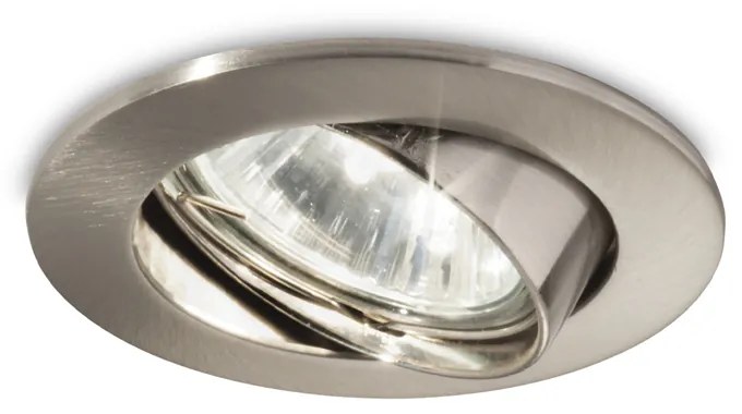 3 Faretti Ad Incasso Swing Metallo Nickel 1 Luce Gu10