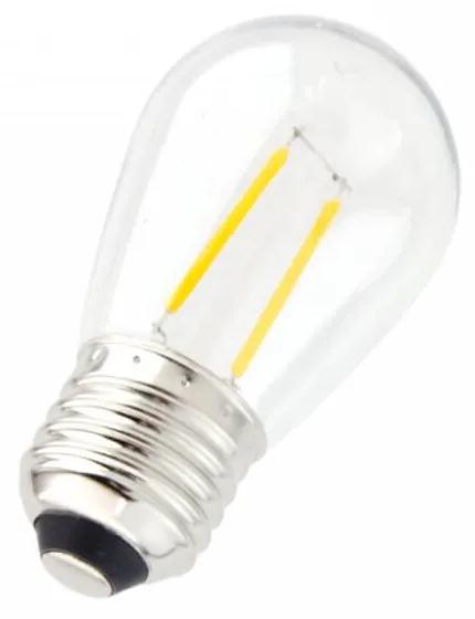 Lampada LED E27 IP65 da 2W a Filamento S14 - INFRANGIBILE per Catenarie Colore  Bianco Caldo 2.700K