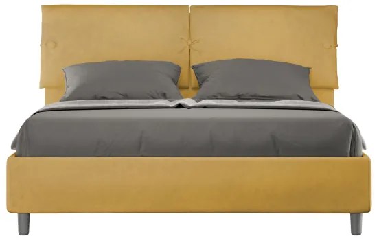 Letto contenitore da 160x190 in microfibra ocra Sleeper