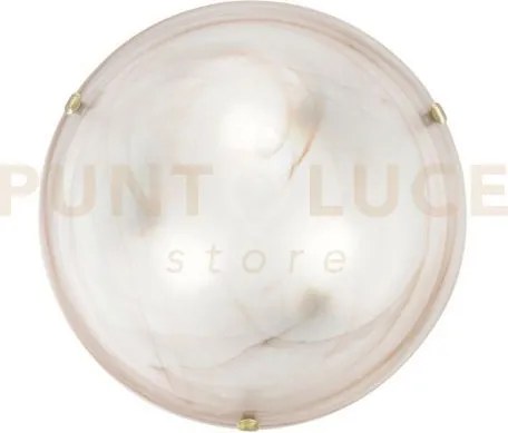 Plafoniera duna tabacco 3 luci attacco e27 50x50x11cm in vetro sati...