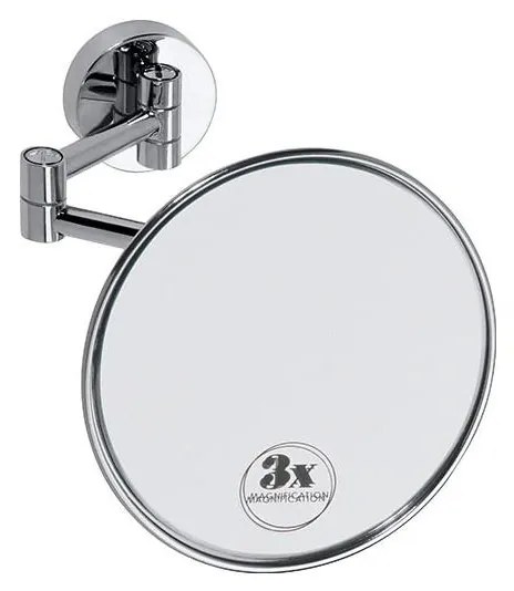 Specchio da trucco 14x14 cm argento