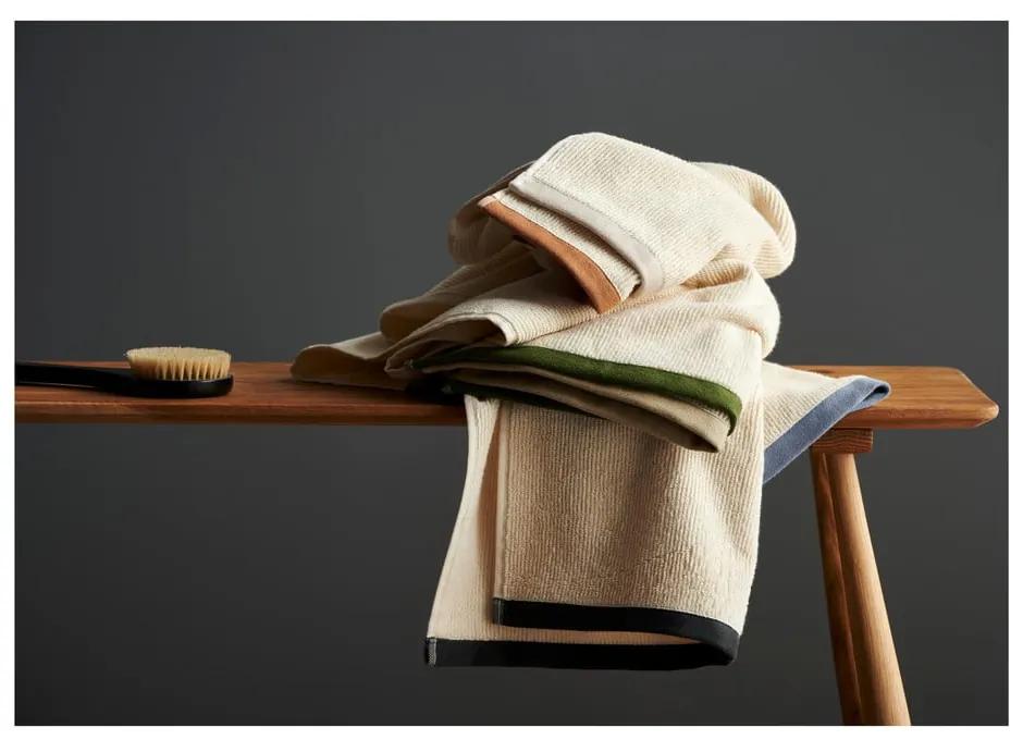 Asciugamano in cotone marrone e beige 50x100 cm Contrast - Södahl