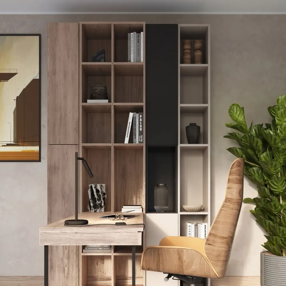 Lampada da tavolo nera (altezza totale 43 cm) Fideus – Sollux