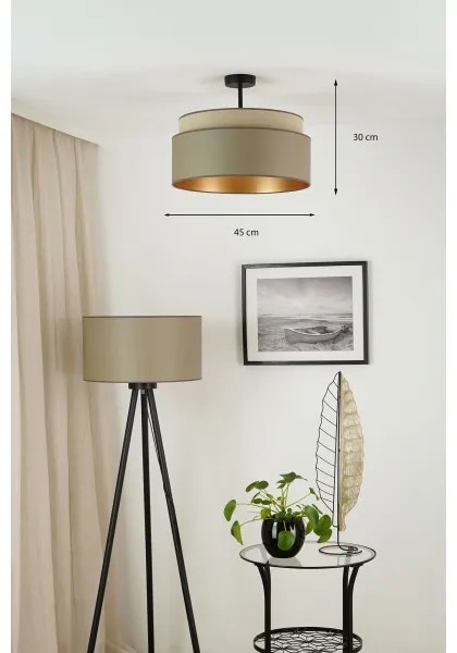 Brilagi - Plafoniera OREGON VEGE 1xE27/15W/230V Ø 45 cm grigio