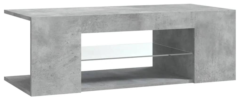 Mobile porta tv con luci led grigio cemento 90x39x30 cm