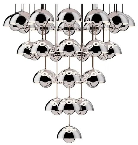 Flowerpot VP10 Lampadario Ø89 Chrome-Plated - &Tradition