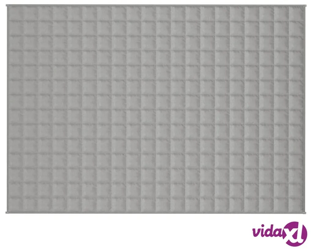 vidaXL Coperta Ponderata Grigia 135x200 cm 10 kg Tessuto