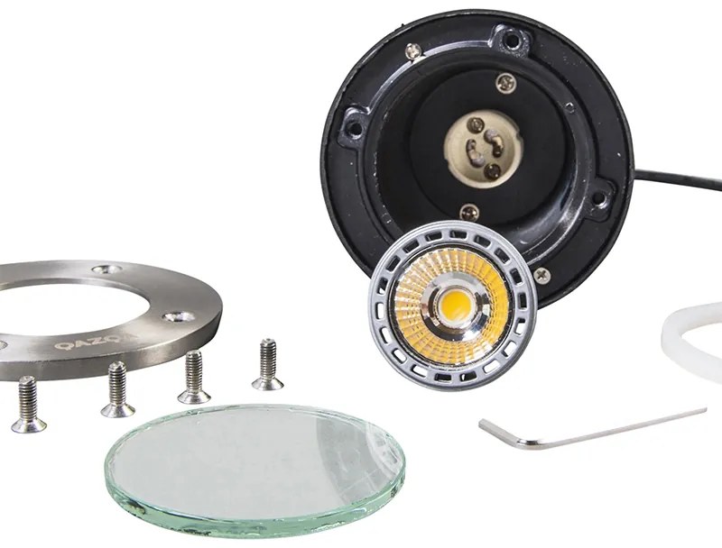 Faretto da terra moderno in acciaio inossidabile - Basic Round