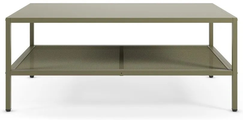 Tavolino da salotto verde in metallo 60x100 cm Fayna – Marckeric