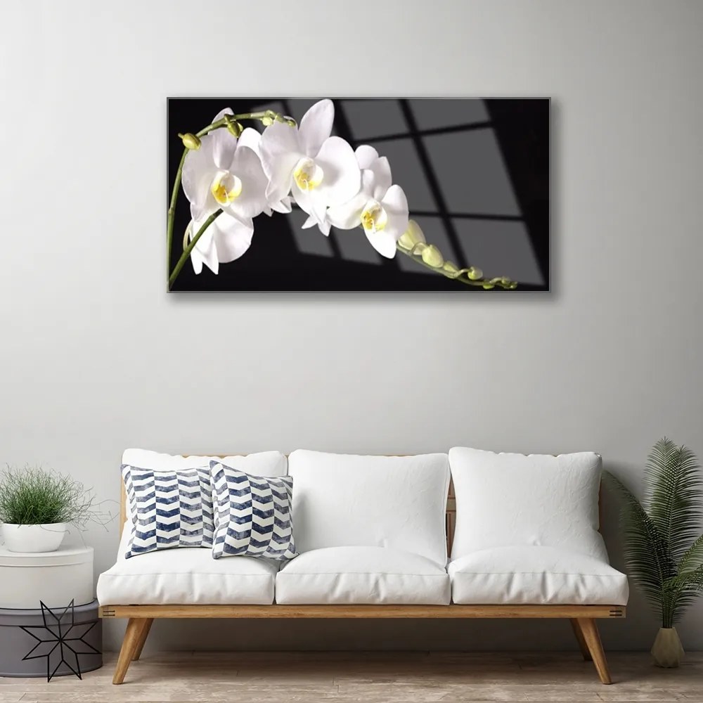 Quadro vetro Pianta di fiori 100x50 cm