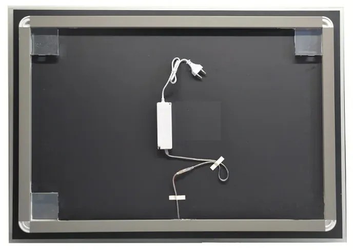 Specchiera retroilluminata LED 100x70 reversibile sabbiatura perimetrale 1 cm