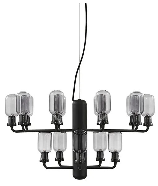 Normann Copenhagen - Amp Lampadario Piccolo Fumé/Nero Normann Copenhagen