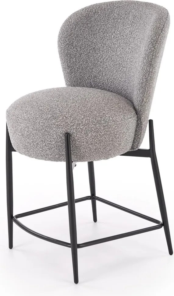 Sgabello H126 in tessuto grigio chiaro – 57x61x95 cm