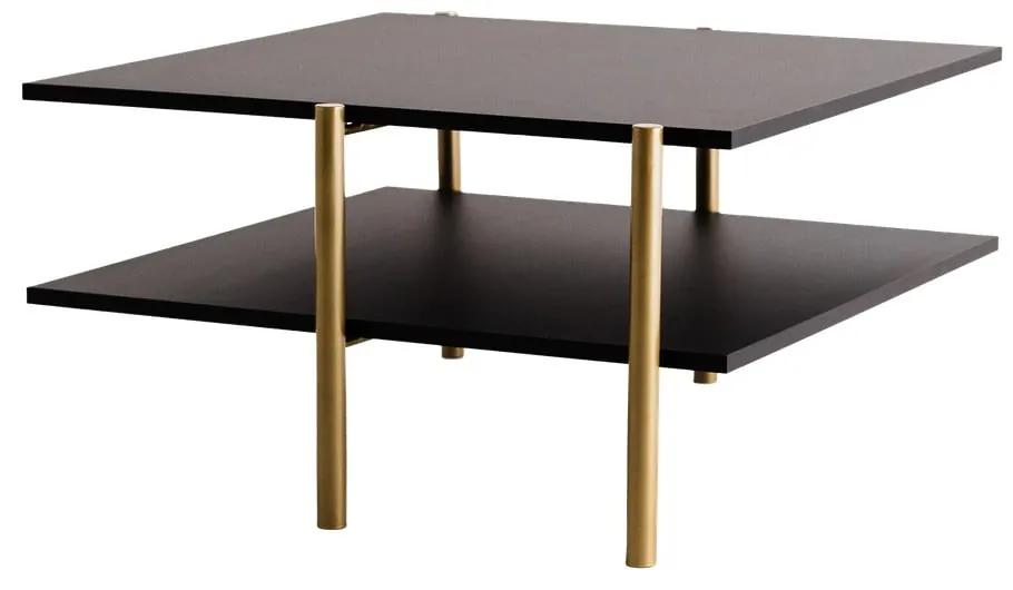 Tavolino nero con piano nero 80x85 cm Rave - CustomForm