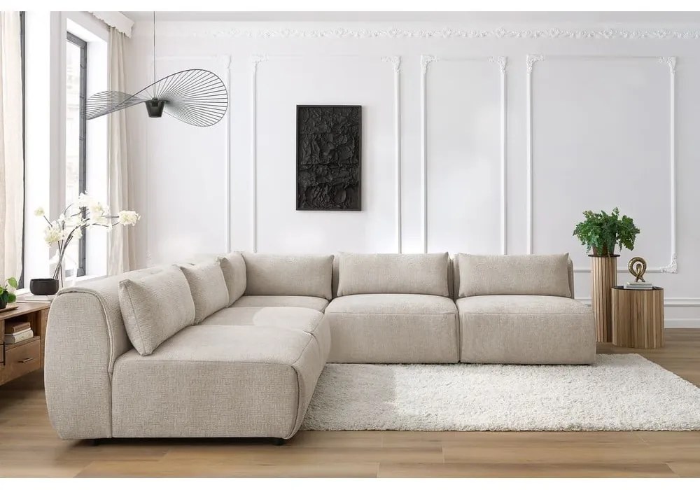 Divano angolare beige (variabile) Jeanne - Bobochic Paris