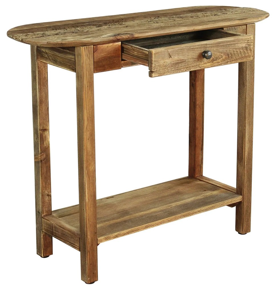 JOMA - tavolino con cassetto in pino riciclato