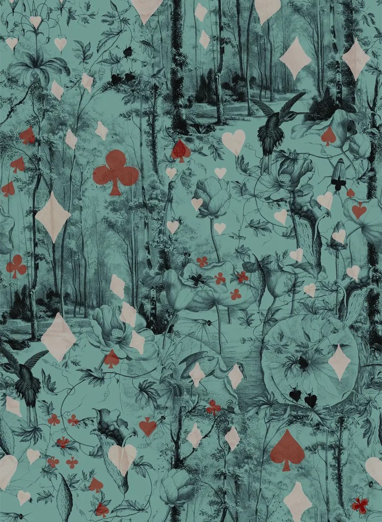 Jean Paul Gaultier Carta da parati Beriba - Celadon