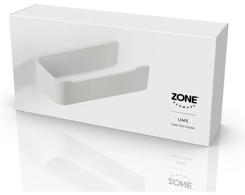 Porta carta igienica da parete bianco in metallo Ume – Zone