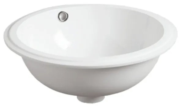 Lavabo da appoggio tondo in ceramica bianco