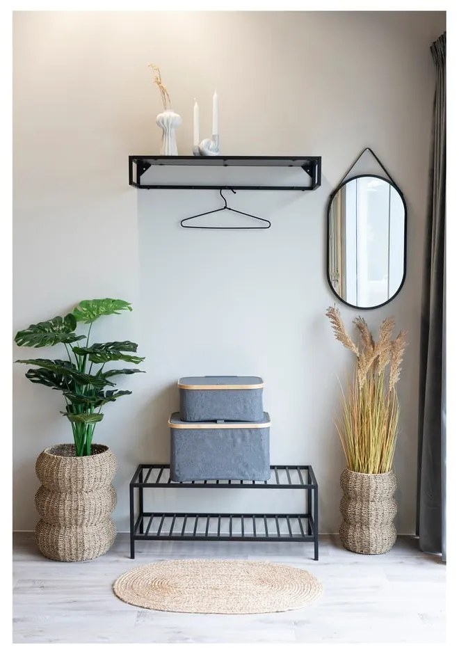 Scarpiera nera in metallo Vita - House Nordic