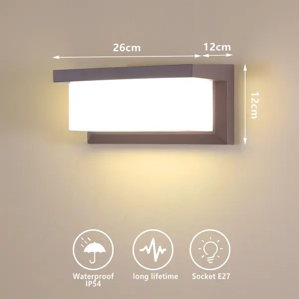 Brilagi - LED RGBW Applique da esterno BRICKY 1xE27/9W/230V marrone IP54